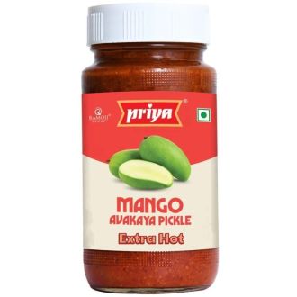 Priya Extra Hot Mango (Avakaya) Pickle in Öl - 300g