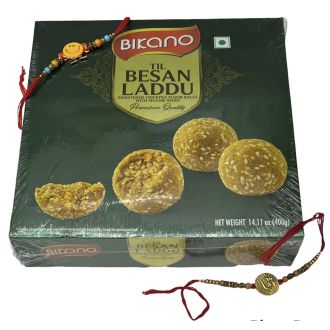 Bundle - 400g Bikano Til Besan Laddu + Gratis Rakhi