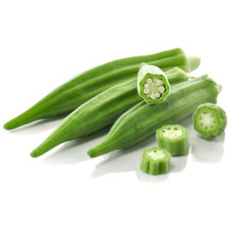 Fresh Bhindi, Whole Okra (Frische Okra-Schoten)