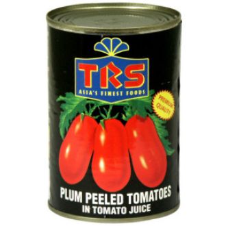 TRS Plum Peeled Tomatoes in Tomato Juice (geschälte Tomaten in Tomatensaft) 400g