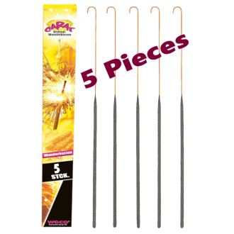 5 Stück 1 Meter lange Riesenwunderkerzen (Brennzeit jeweils 5 Minuten)