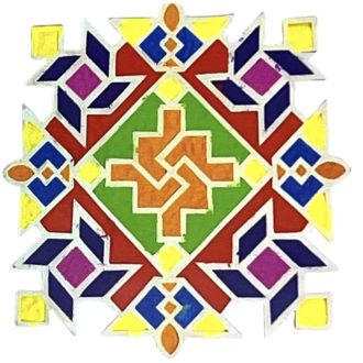 Diwali Rangoli Stencil for Floor Decorations, Reusebale (wiederverwendbare Schablone) 30 cm
