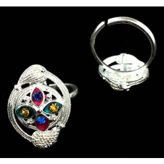 Schöner Ring Verziert mit Strasssteinen - Größenverstellbar / Für Hand und Fuß