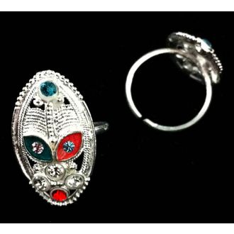 Schöner Ring Verziert mit Strasssteinen - Größenverstellbar / Für Hand und Fuß