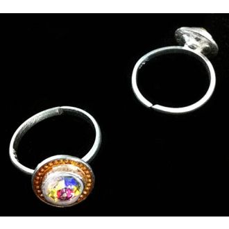 Schöner Ring Verziert mit Strasssteinen - Größenverstellbar / Für Hand und Fuß