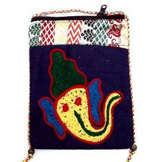 Beautiful Indian Shoulder Bag with Zipper