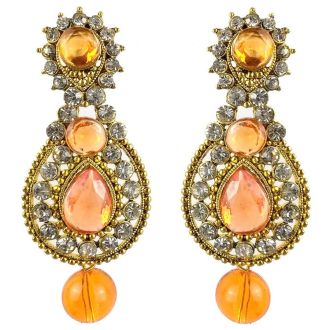 Jhumka - Paar Ohrringe im Bollywood-Stil (Maße: 6x2,5cm)