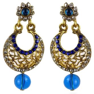 Jhumka - Paar Ohrringe im Bollywood-Stil (Maße: 5x2,5cm)