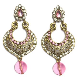 Jhumka - Fancy Earrings in Bollywood Style (Size: 5x2,5cm)