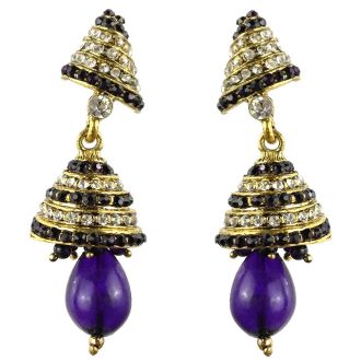 Jhumka - Fancy Earrings in Bollywood Style (Size: 6,5x2cm)