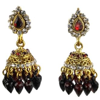 Jhumka - Paar Ohrringe im Bollywood-Stil (Maße: 5x2,5cm)