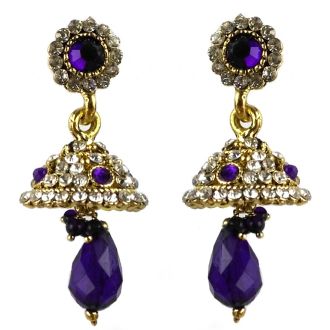 Jhumka - Fancy Earrings in Bollywood Style (Size: 5x2cm)