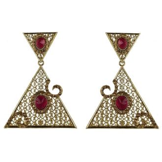 Jhumka - Paar Ohrringe im Bollywood-Stil (Maße: 7x5cm)